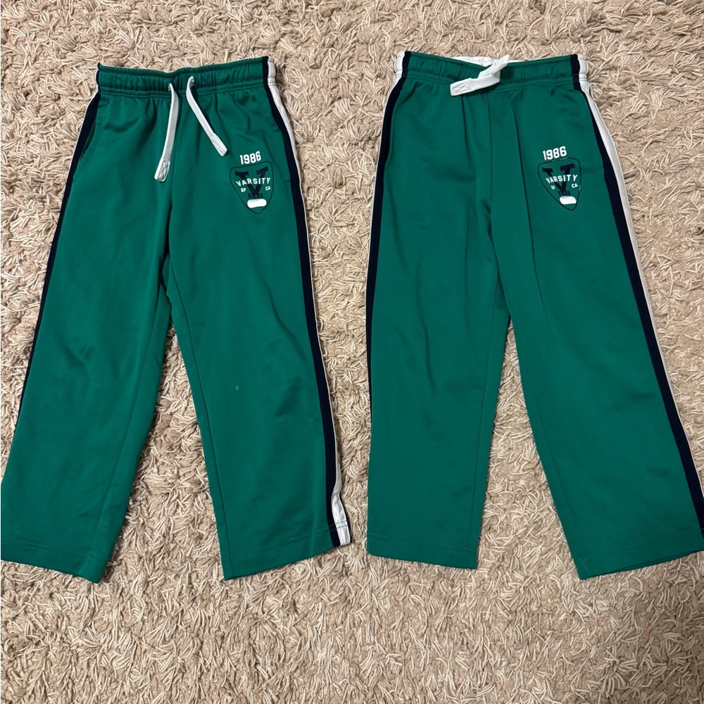 GAP Green Kids Joggers with White Accents